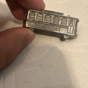 Boston trolly metal statue